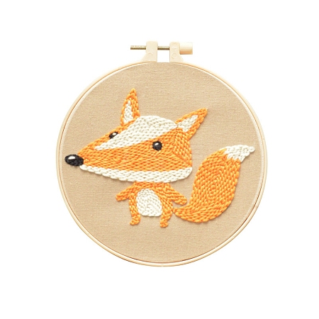 Animal Theme DIY Display Decoration Punch Embroidery Beginner Kit SENE-PW0003-073R-1