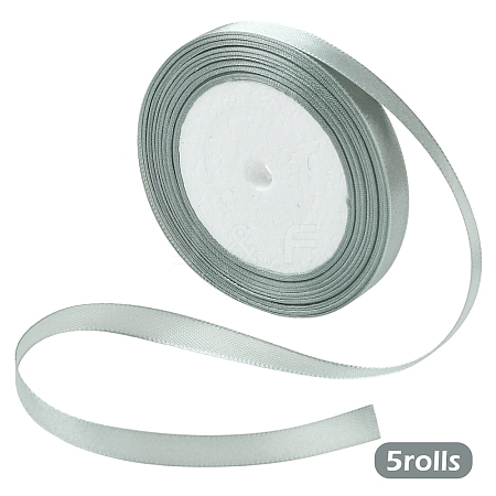 5 Roll Single Face Satin Ribbon SRIB-YW0001-03G-1