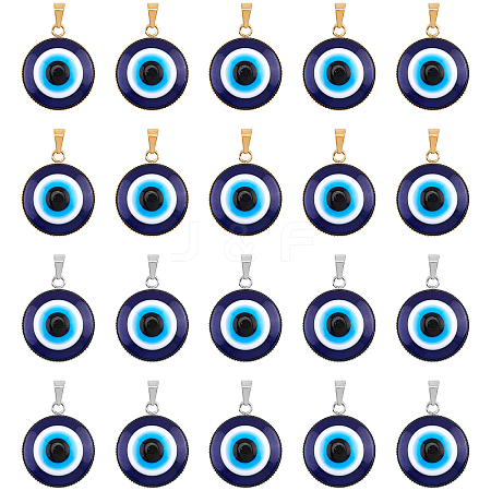 Handmade Evil Eye Lampwork Pendants STAS-NB0001-42-1