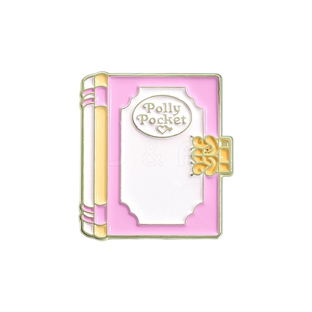 Book with Word Polly Pocket Enamel Pins PW-WG88683-01-1