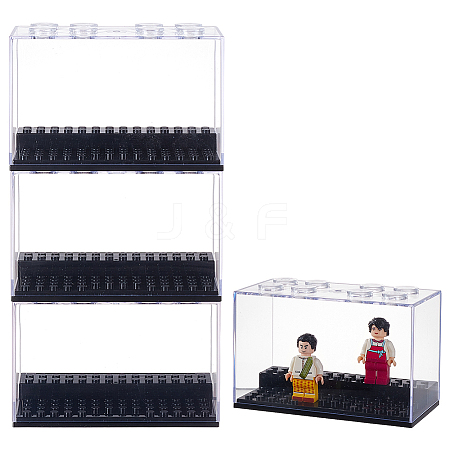 Plastic Minifigures Display Case AJEW-WH0561-29-1
