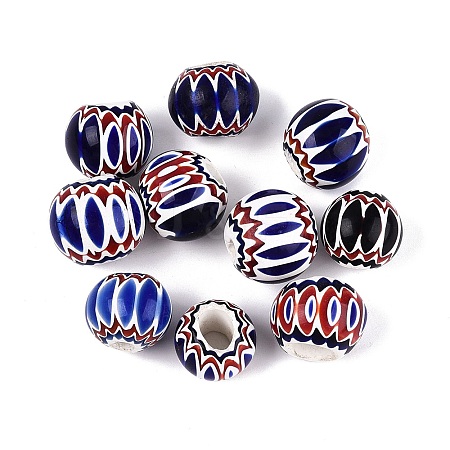Handmade Millefiori Glass Rondelle Beads LS-LA-N002-21A-1