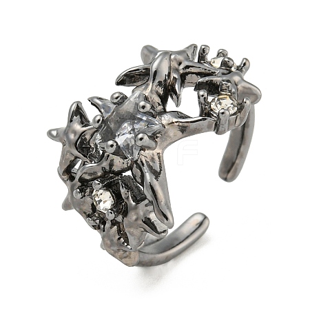 Star Zinc Alloy Open Cuff Ring LS-RJEW-Z048-01B-04-1