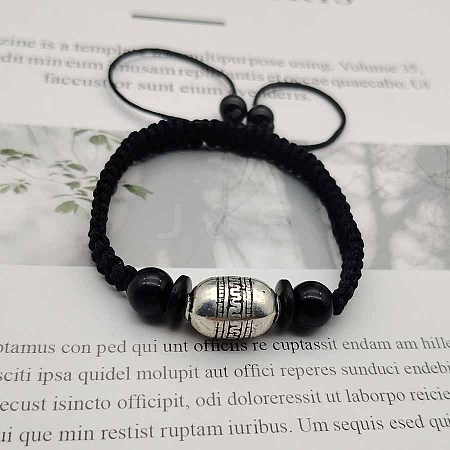Alloy Oval Braided Bead Bracelets OH5478-2-1