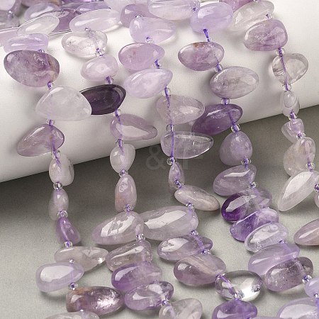 Natural Amethyst Beads Strands G-P604-A09-01-1