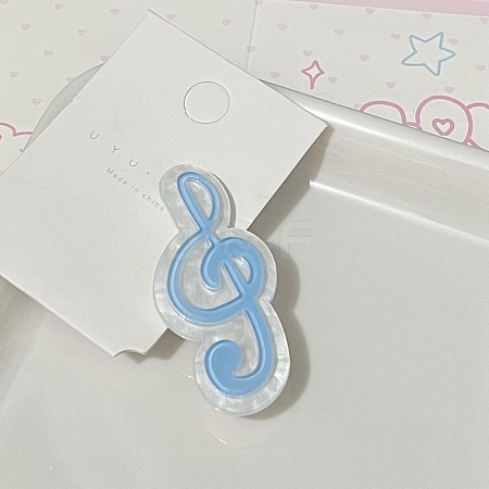 Musical Note Acrylic Alligator Hair Clips PW-WG5E258-02-1