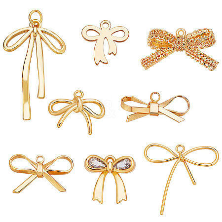 16Pcs 8 Styles Brass Pendants KK-AR0004-62-1