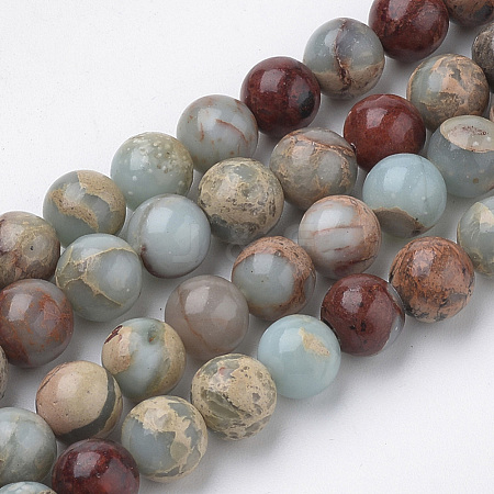 Natural Aqua Terra Jasper Strands G-S150-50-6mm-1