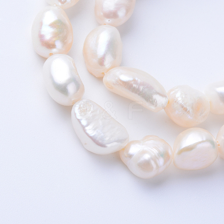 Natural Cultured Freshwater Pearl Beads Strands X-PEAR-S010-05-1