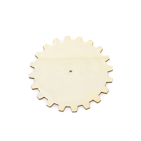 Gear Unfinish Wooden Pieces WOOD-WH0025-10-1