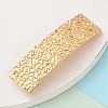 Texture Rectangel Alloy Hair Barrettes AJEW-M043-02G-1