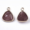 Natural Strawberry Quartz Charms G-N326-48C-2