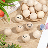   30Pcs Natural Wooden Round Ball WOOD-PH0002-19-2