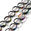 Electroplated Transparent Glass Beads Strands GL-CBA98F0-06C-03-1