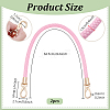 Imitation Leather Braided Round Cord Bag Handles with Zinc Alloy Clasps FIND-WH0126-941A-02-2
