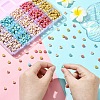 900Pcs 5 Colors Plating Acrylic Beads OACR-YW0002-42-4