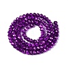Transparent Electroplate Glass Beads Strands EGLA-Q131-01A-09-2