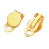 Iron Clip-on Earring Settings IFIN-R204-09G-1