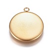 Ion Plating(IP) 304 Stainless Steel Pendant Cabochon Settings LS-STAS-G127-13-16mm-G-2