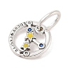 Luminous 925 Sterling Silver Rhinestone Constellation Charms STER-H114-01AS-07-2