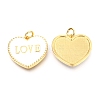 Brass Enamel Pendants KK-B027-03G-D-2