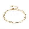 Titanium Steel Link Bracelets & Brass Paperclip Chain Bracelets Sets BJEW-JB06181-6