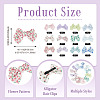 4Bags 4 Colors Cloth Bowknot Alligator Hair Clips PHAR-TA0001-20-4