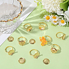 Brass Adjustable Ring Findings KK-BBC0018-54C-7