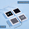 White Acrylic Loose Diamond Display Boxes with Clear Hinged Lid CON-WH0092-18A-2
