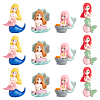 AHADERMAKER 12Pcs 4 Styles Mermaid Resin Display Decorations DJEW-GA0001-45-1