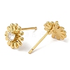 Rack Plating Brass Flower Stud Earrings EJEW-M235-06G-2