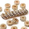 Rack Plating Flat Round Alloy Rhinestone Beads RB-D293-02LG-1