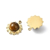 Natural Tiger Eye Charms STAS-L080-009G-09-2