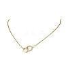 Brass Micro Pave Clear Cubic Zirconia Heart with Ring Pendant 304 Stainless Steel Cable Chain Necklaces for Women NJEW-JN05659-1