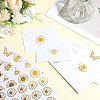 20 Sheets 5 Styles Gold Foil Self-adhesive Stickers DIY-CP0010-86-3