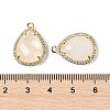 Natural Quartz Crystal Faceted Teardrop Pendants G-I382-01G-05-3