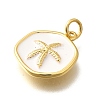 Brass Enamel Pendants KK-Q043-11G-B-3