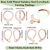 60Pcs 3 Styles 304 Stainless Steel Leverback Earring Findings STAS-BBC0008-30A-2