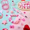 60Pcs Silicone Beads for DIY Big Themed Jewelry SIL-TA0003-37-8