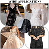Polyester Leaf Lace Embroidery Fabrics DIY-WH20081-073A-5