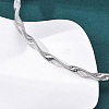 6.5mm Twist Iron Chain Necklaces NJEW-G163-01P-3