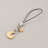 Cute Cartoon Star/Moon Alloy Enamel Mobile Straps Lanyards HJEW-WH0068-07I-2