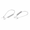 304 Stainless Steel Hoop Earrings Findings Kidney Ear Wires STAS-N092-138A-01-2