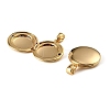 Floral Embossed Brass Locket Pendants KK-CBA7157-05G-3