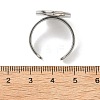 304 Stainless Steel Cuff Ring Findings STAS-B126-10A-P-3