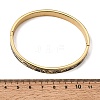 304 Stainless Steel Black Enamel Skin Print Hinged Cuff Bangles for Women SA-CBAC920-04G-5