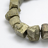 Natural Pyrite Beads Strands G-P322-20-4