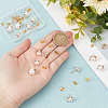 ARRICRAFT 16Pcs 2 Size Brass Stud Earring Findings KK-AR0002-64-3