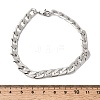 201 Stainless Steel Cuban Link Chains Bracelets for Women Men STAS-T077-19A-02P-5
