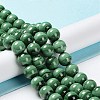 Natural Malachite Beads Strands G-F571-27AB1-6mm-5